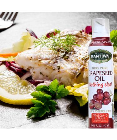 Mantova Grapeseed Oil Spray 5 Fl Oz - High-Quality Cooking Oil Spray - Buy Online on GoSupps.com