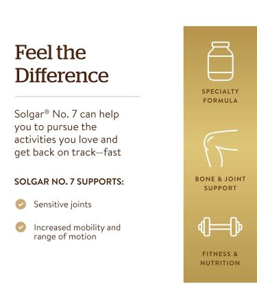 Solgar No. 7 90 Vegetable Capsules - Pack of 2 | Joint Support & Comfort | Increased Mobility & Flexibility Supplement with Ester-C Vitamin C | Non-GMO | 180 Servings - Buy Online on GoSupps.com