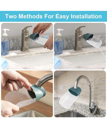 Faucet Extension Set for Kids | 3-Piece Tap Extender & Attachment | Toddler Handwashing Aid in Blue/White/Dark Blue - Buy Online on GoSupps.com