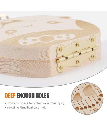 NASHRIO Baby Tooth Box - Wooden Kids Keepsake Organizer with Tweezers for Girls - Cute Children Tooth Container to Preserve Childhood Memories - Buy Online on GoSupps.com