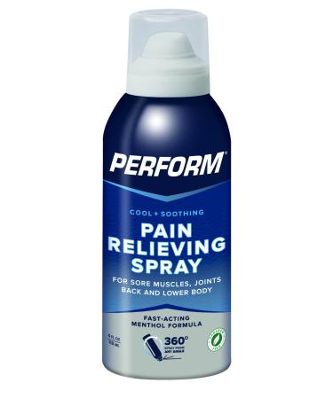Perform Cooling Pain Relief Spray For Muscle Soreness Post-Workout Aches Joint Pain Arthritis and Back Pain Non-NSAID Pain Reliever for Cold Therapy Cryotherapy Topical Analgesic 4 oz. Spray Spray Can 4 Ounce