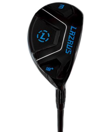 LAZRUS GOLF Premium Hybrid Golf Clubs for Men - 2,3,4,5,6,7,8,9,PW Right Hand & Left Hand Single Club, Graphite Shafts, Regular Flex Black Right Hand #3, RH, Black Single