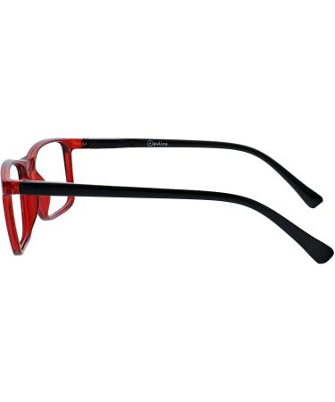 OPULIZE 4 Pack Ink Reading Glasses - Large Rectangular Frame Scratch Resistant Spring Hinges - Stylish Men's & Women's Eyewear +2.00 - International Shipping Available - Buy Online on GoSupps.com