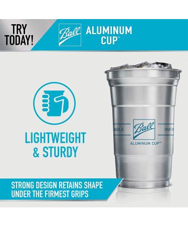Ball Aluminum Cup 16 oz. Recyclable Party Cups - 30 Pack with Ball Logo - Buy Online on GoSupps.com
