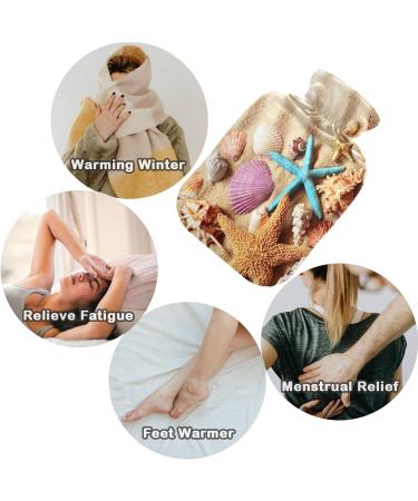 Naanle Summer Beach Seestern Hot Water Bottle - 1L Transparent Hot Water Bottle for Bed Hand & Feet Warmer Pain Relief & Cold Therapy - Ideal for International Shipping - Buy Online on GoSupps.com