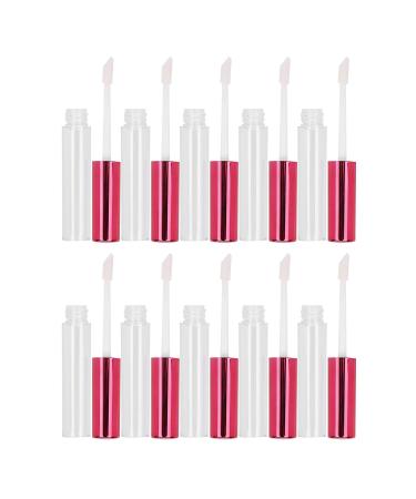 10 Plastic Clamping Lip Glaze Bottles with Red Lids | Empty Storage Bottles for Lip Mud & Glaze - Buy Online on GoSupps.com