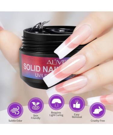 Solid Nail Glue Gel for False Nail Tips - Super Strong Long Lasting UV Cured | 15g - Ideal for Acrylic Nails Art & Press On Nails at Home - Buy Online on GoSupps.com