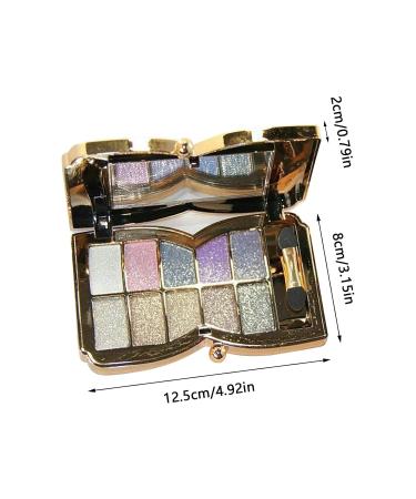 Glitter Eyeshadow Palette - 10 Highly Pigmented Shimmer Colors | Waterproof & Long Lasting Nude Makeup Set - Buy Online on GoSupps.com