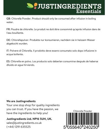 JustIngredients Essential Chlorella Powder 500g - Buy Online on GoSupps.com