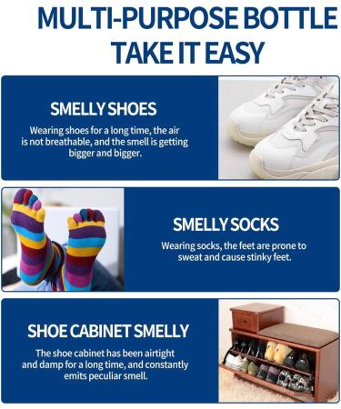 Shoe & Sock Antibacterial Deodorant Spray Foot Odor Eliminator Shoe Deodorizer Natural Shoe Deodorizer Spray Remove Odors Refreshes Antiperspirant Deodorant for Shoes Foot Spray (1PC) - Buy Online on GoSupps.com