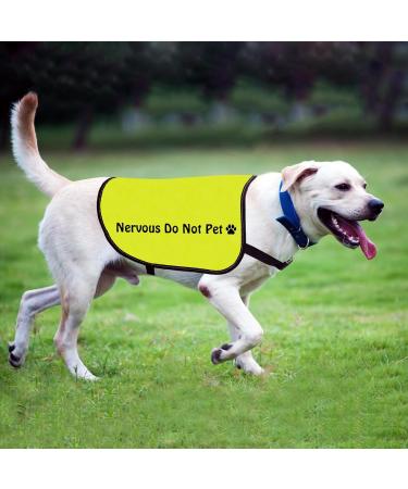 Nervous Dog Jacket Vest Nervous Do Not Pet Dog Vest Dog Walking Slogan Warning Vest (Nervous Do Not Pet-Medium) - Buy Online on GoSupps.com