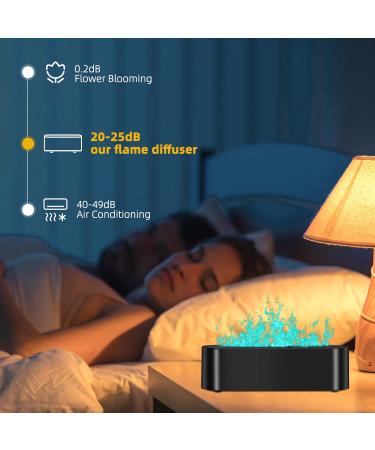 Flames Aroma Diffuser - 7 Color Light Humidifier & Fragrance Oil Diffuser for Home Office & Kids - Automatic Timer & Waterless Switch-off - Black - Buy Online on GoSupps.com