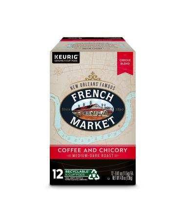 French Market Medium Dark Roast & Chicory Single Serve Cups Coffee 12ct (x6) Creole Blend - 72ct Total - Buy Online on GoSupps.com