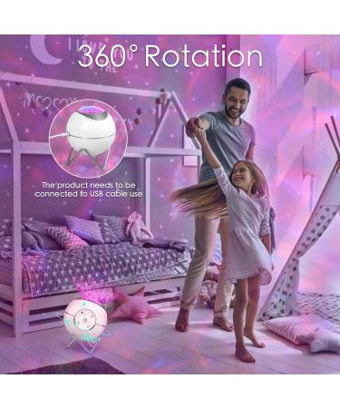 iBell Galaxy Projector 360 Rotation Starry Night Light with White Noises - Bedroom Sensory Lights for Kids & Adults - Timer & Gifts Room Decor - Buy Online on GoSupps.com