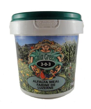 Gaia Green Alfalfa Meal 3-0-3 1kg Tub - Rich in Nitrogen and Other Valuable Minerals to Enhance Microbial Activity