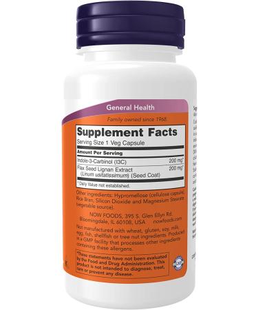 Now Foods Indole-3-Carbinol 200 mg - 60 Veg Capsules for Hormonal Balance - Buy Online on GoSupps.com