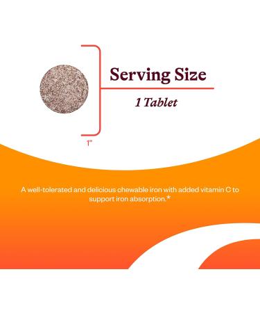 Seeking Health Iron Chewable with Vitamin C - Promotes Healthy Blood & Muscle Development - Vegan & Vegetarian (60 Tablets) - Buy Online on GoSupps.com