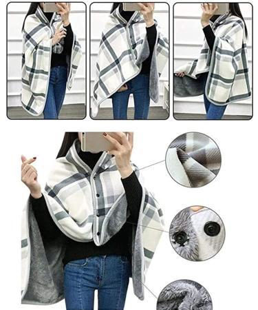 Scarf Blanket for Adults Flannel Lining Warm Blanket Wheelchair Poncho Knee Blanket Leg Blanket for Wheelchair Portable Warm Blanket Wheelchair Accessories C 80 135cm - Buy Online on GoSupps.com