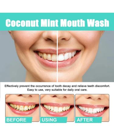 Shop 100ml Antibacterial Mouthpiece Oil Mouthwash with Coconut & Peppermint - Fresh Breath Non-Alcoholic Care Against Bad Breath - Buy Online on GoSupps.com