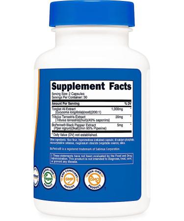 Nutricost Tongkat Ali 1000mg - 60 Vegetarian Capsules | Non-GMO, Gluten Free, Potent Extract - Buy Online on GoSupps.com