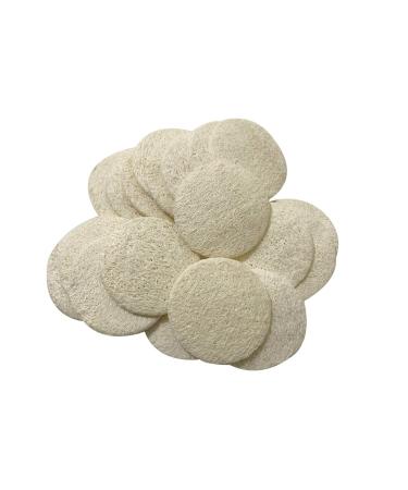 Facial Loofah Pads, 2.36 inches Round Complexion Natural Loofah Facial Discs Exfoliating Facial Loofah Skin Scrub Pack of 20 - Buy Online on GoSupps.com
