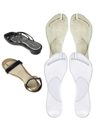 Arch Support Inserts for Sandals and Flip-Flops 2Pairs Size S Self Adhesive Women Gel Arch Support Cushion Insoles Improve Fit and Relieves Pain from Plantar and Flat Feet