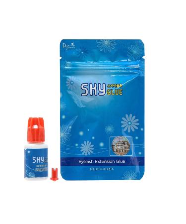 Sky Glue S+ 5ml 2 Bottles Long Retention Eyelash Extensions Adhesive by KBS | Fast Drying, Professional Black Glue | 6-8 Weeks Lasting Time | Includes 2 Eyepatches (Two Pack) - Buy Online on GoSupps.com