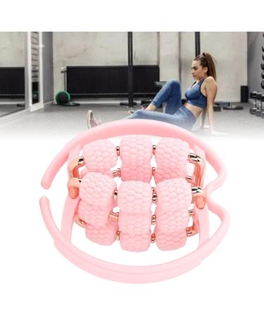 Multi-Purpose Hand-Leg Roller - 18 Wheels Muscle Scooter for Instant Relief | Pink Handmade Massage Device for Legs Arms & Body - Buy Online on GoSupps.com