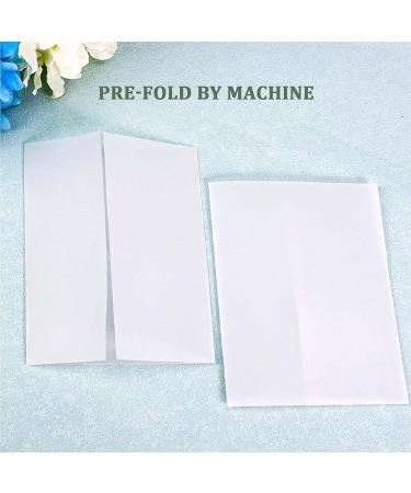 120 Pack Pre-Folded Vellum Jackets for 5x7 Invitations - Transparent Wedding Invitation Wraps for Wedding, Baby Shower, Birthday - Clear Vellum Paper - 5x7 Size - Buy Online on GoSupps.com