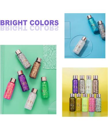 Body Glitter Gel Sequins Glitter Chunky Liquid Eyeshadow Glitter Cosmetic Glitter Face and Body Gel Sparkling Festival Party Lotion Glitter for Face Body Eye Hair Makeup DIY Art (Brown) Chunky Glitter 103 Brown - Buy Online on GoSupps.com