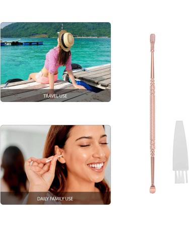 Spiral Ear Spoon - Reusable Earwax Remover | Portable Ear Cleaner & Accessories in Rose Gold - Buy Online on GoSupps.com