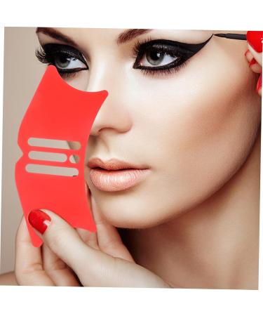 Beavorty Eyeliner Lash Tools Eye Makeup Makeup Eyeliner Nose Shadow Guard Mascara Drawing Aid Tool Mascara Make up Red Safety Mask Thermostat Miss 10.3x3.8cm Red - Buy Online on GoSupps.com