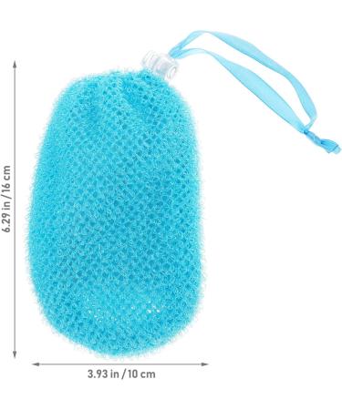 Exfoliating Soap Bag Pouch - Soft Body Scrubber with Drawstring for Bath & Shower | Soap Saver & Facial Cleaning Tool - Buy Online on GoSupps.com
