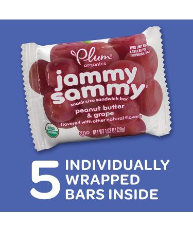 Plum Organics Jammy Sammy Peanut Butter & Grape 5.1 oz - 5 Pack - Buy Online on GoSupps.com