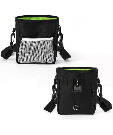 Tomtary Dog Treat Pouch Durable Black Large Dog Treat Bag with Adjustable Shoulder Strap Waist Belt and Clip Puppy Training Walking Bag with Poop Bag Multi Pocket Easily Carrying Food Toys - Buy Online on GoSupps.com