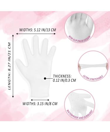 Silicone Moisturizing Gloves Reusable Hand Care Gloves Spa Gel Hydrating Gloves for Women Men Repairing Dry Cracked Softening Rough Skins Calluses (1Pair-White) - Buy Online on GoSupps.com
