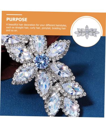 FRCOLOR Diamonds Hair Clip hair clip Crystal hair bride clip french barrette rose hair bride hair clip women hair barrettes wedding Big Claws Miss Bridal Rhinestones Hair Clip - Buy Online on GoSupps.com