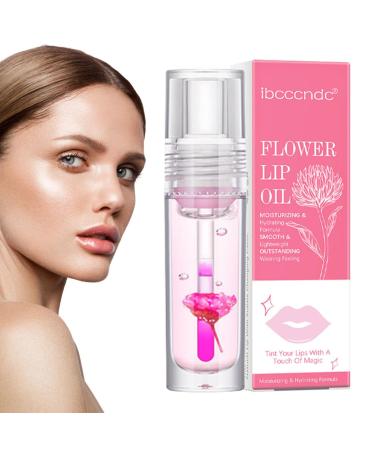 Hongjingda Flower Oil - Clear Lip Gloss - For Lips - To Brighten Lip Wrinkles and Care for Lips Hongjingda