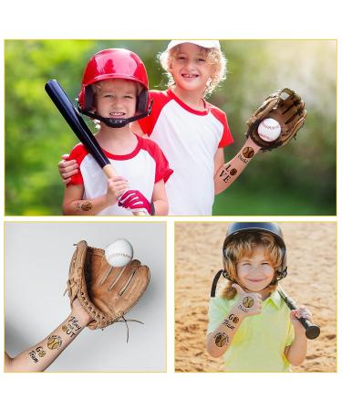 120 Pcs Softball Temporary Tattoos - Waterproof Body Stickers for Team Gift, Sports Fans, Party Supplies | Gold Softball Design - 6 Styles - Buy Online on GoSupps.com