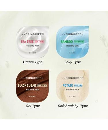 BRING GREEN Fresh Ball Sleeping Pack | Tea Tree for Calming Bamboo for Hydrating Aloe Vera for Soothing Sleeping type - Buy Online on GoSupps.com