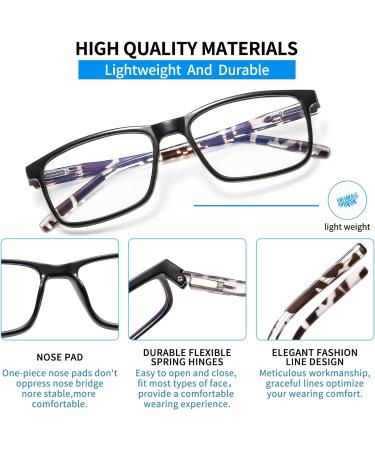 Suertree 3 Pack Blue Light Filter Reading Glasses for Men & Women - UV Blocked 2.0x Diopter Tortoise Optics - Buy Online on GoSupps.com