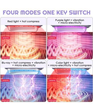 SHTALHST 4-in-1 Portable Red Light Therapy Electric Gua Sha Facial Tools for Women - 9-Level Heated Face & Neck Massager - Buy Online on GoSupps.com