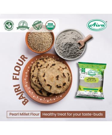 AIVA Organic Pearl Millet Flour 2lb | USDA Certified Bajri Flour - Buy Online on GoSupps.com