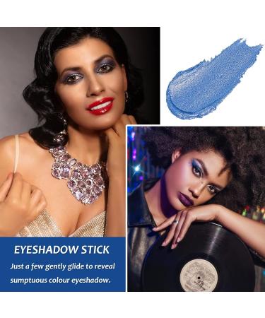 Royal Blue Waterproof Eyeshadow Pen Crayon Stick | Long-Lasting & Non-Blooming Cream Shadow Pencil | Pearlescent Glitter Eye Makeup - Buy Online on GoSupps.com