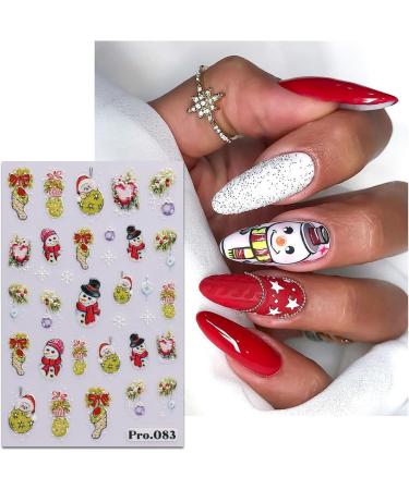 Christmas Nail Stickers 7 Sheets Self-Adhesive Nail Decal Santa Claus Gnome Tree Nail Art Decoration Design Supplies - Buy Online on GoSupps.com