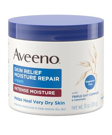 Aveeno Active Naturals Skin Relief Moisture Repair Cream Fragrance Free 11 oz (311 g)