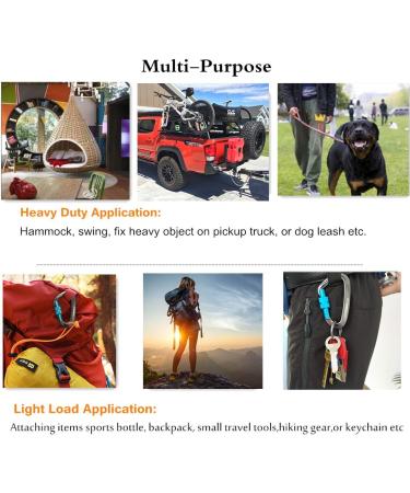 Heavy-Duty Karabiner Hook (12 kN) with Key Rings - Secure Your Pets Gear & More for Camping Hiking & Outdoor Adventures - Buy Online on GoSupps.com