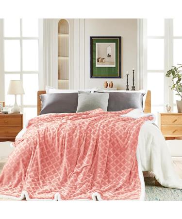 Inhand Sherpa Throw Blanket 90x90 - Baby Pink | Cozy, Soft, and Reversible Fleece Blanket for Couch, Sofa, Bed | Large Fluffy Blanket for Ultimate Comfort - Buy Online on GoSupps.com