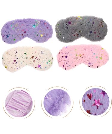 4 pi ces Masque de Nuit Peluche Lot de Cache Yeux Color s Similicuir Masques de Sommeil Lightproof pour Adultes et Accessoires pour Bureau et Voyage - Buy Online on GoSupps.com