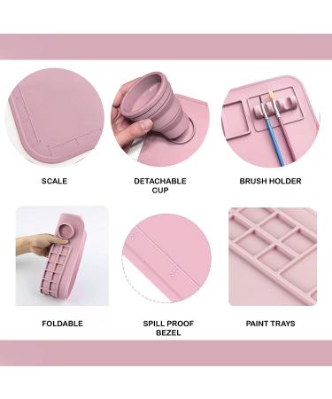 Silicone Craft Mat 20x 16 with Detachable Collapsible Cup- Non-Stick Art Mat for Crafts, Painting, Resin Casting - Buy Online on GoSupps.com